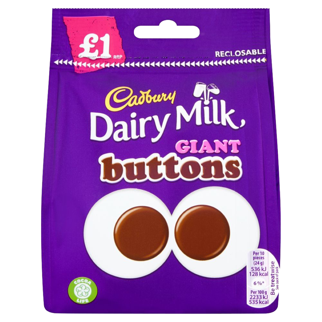 CADBURY DAIRY MILK GIANT BUTTON 95G